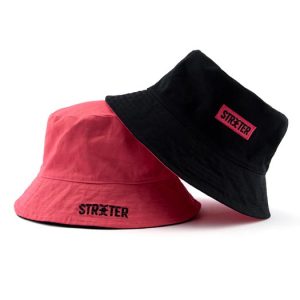 double-sided wearing plain bucket hat in pink and black KN2102213
