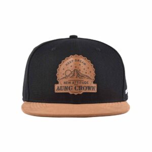 Men’s 6-Panel Black Snapback Hat for Outdoor KN2012145