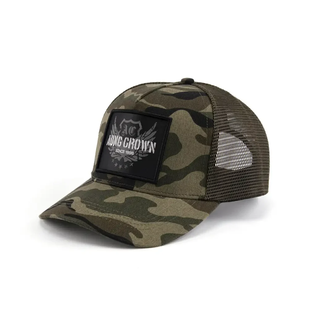 Aung-Crown-army-green-black-youth-trucker-hat-for-outdoors-SFA-210415-2 Aung-Crown-army-green-black-youth-trucker-hat-for-outdoors-SFA-210415-2