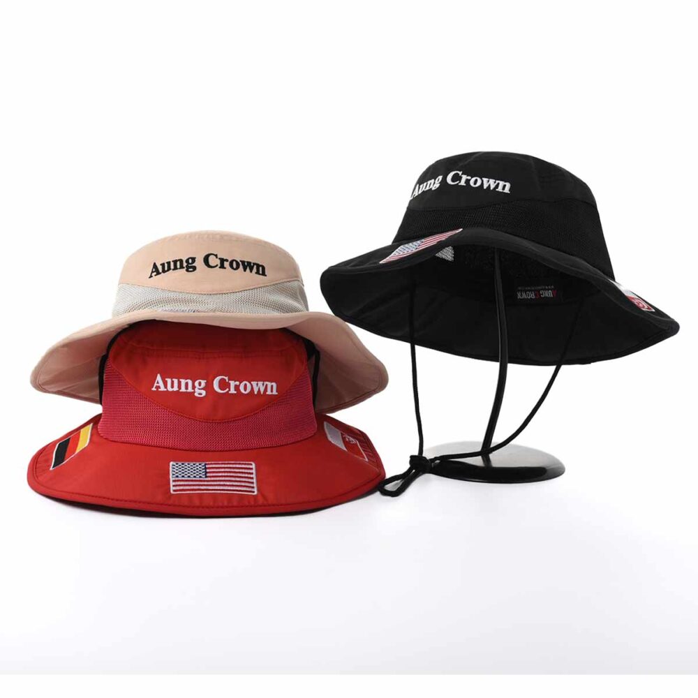 Aung-Crown-black-red-or-khaki-bucket-hat-safari-KN2101284 Aung-Crown-black-red-or-khaki-bucket-hat-safari-KN2101284