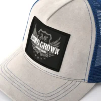 Aung-Crown-Sombrero de béisbol con aplique de tuberías 3D-SFA-210415-2