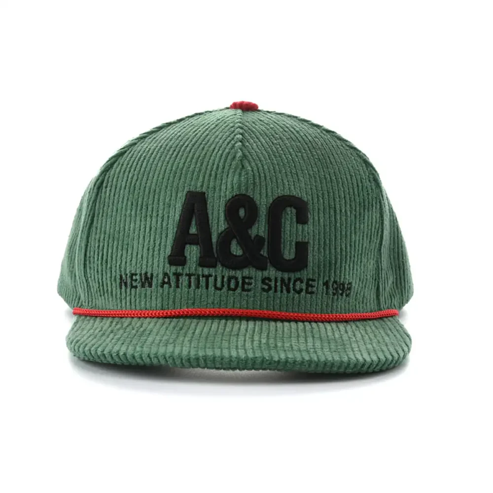 Aung-Crown-chapeau vert à dos nu avec 3d et lettres brodées sur le devant-SFA-210401-1