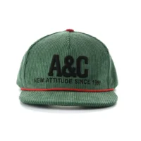 Aung-Crown-chapeau vert à dos nu avec 3d et lettres brodées sur le devant-SFA-210401-1