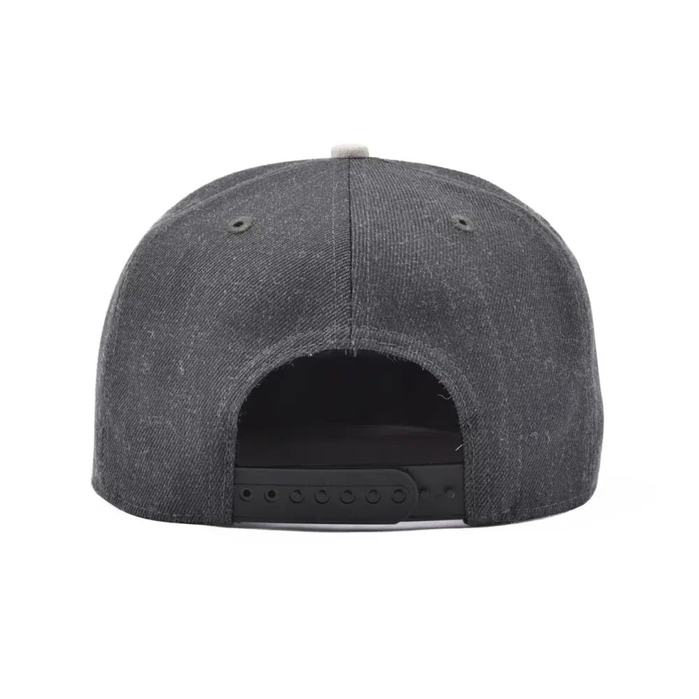 Aung-Crown-grey-and-white-snapback-hat-with-a-black-plastic-snap-closure-ACNA2011127 Aung-Crown-grey-and-white-snapback-hat-with-a-black-plastic-snap-closure-ACNA2011127