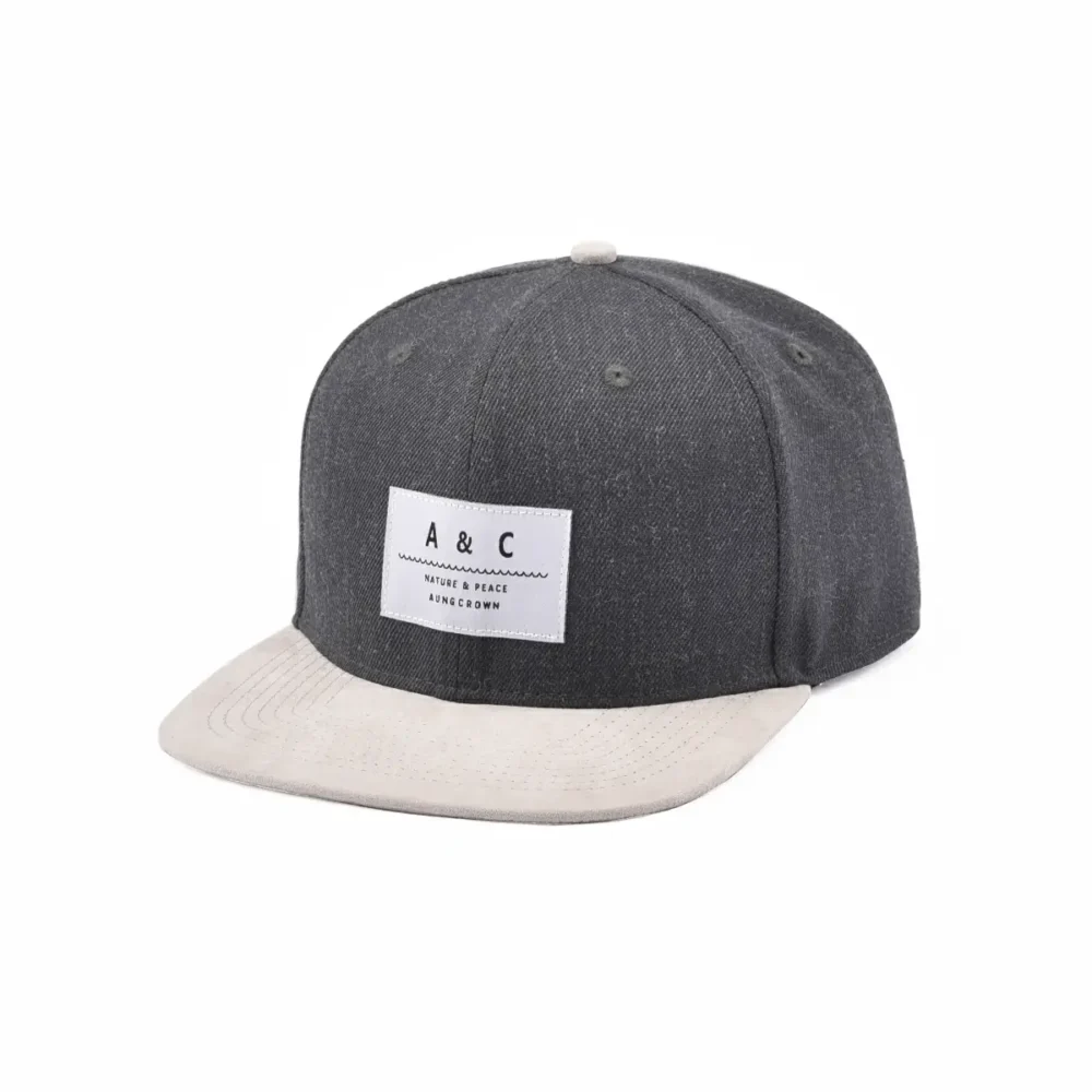 Aung-Crown-grey-and-white-snapback-hat-with-a-white-flat-brim-ACNA2011127 Aung-Crown-grey-and-white-snapback-hat-with-a-white-flat-brim-ACNA2011127