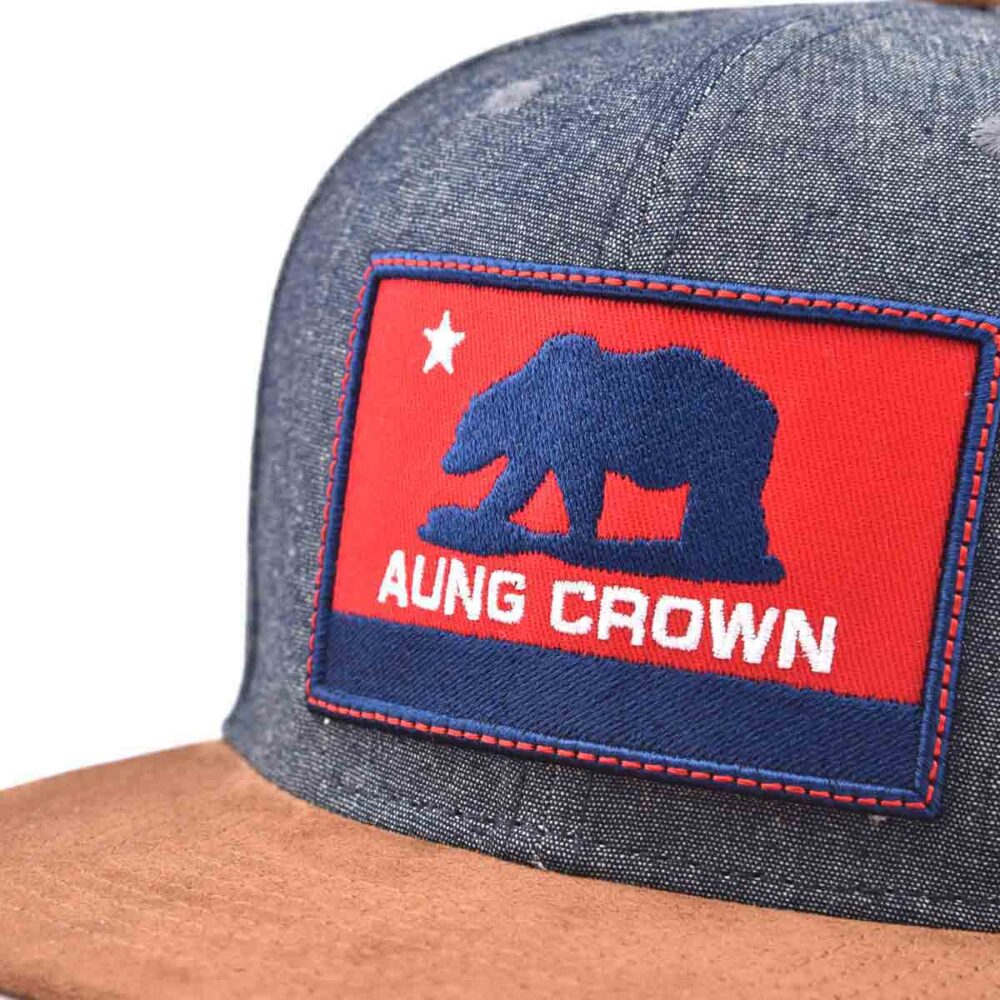 Aung-Crown-grey-snapback-hat-with-a-flat-embroidery-applique-at-the-front-ACNA2011125 Aung-Crown-grey-snapback-hat-with-a-flat-embroidery-applique-at-the-front-ACNA2011125