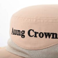 Aung-Crown-chapeau-sac à dos kaki-avec-embroderie-lettres-plates-sur-le-front-KN2101284