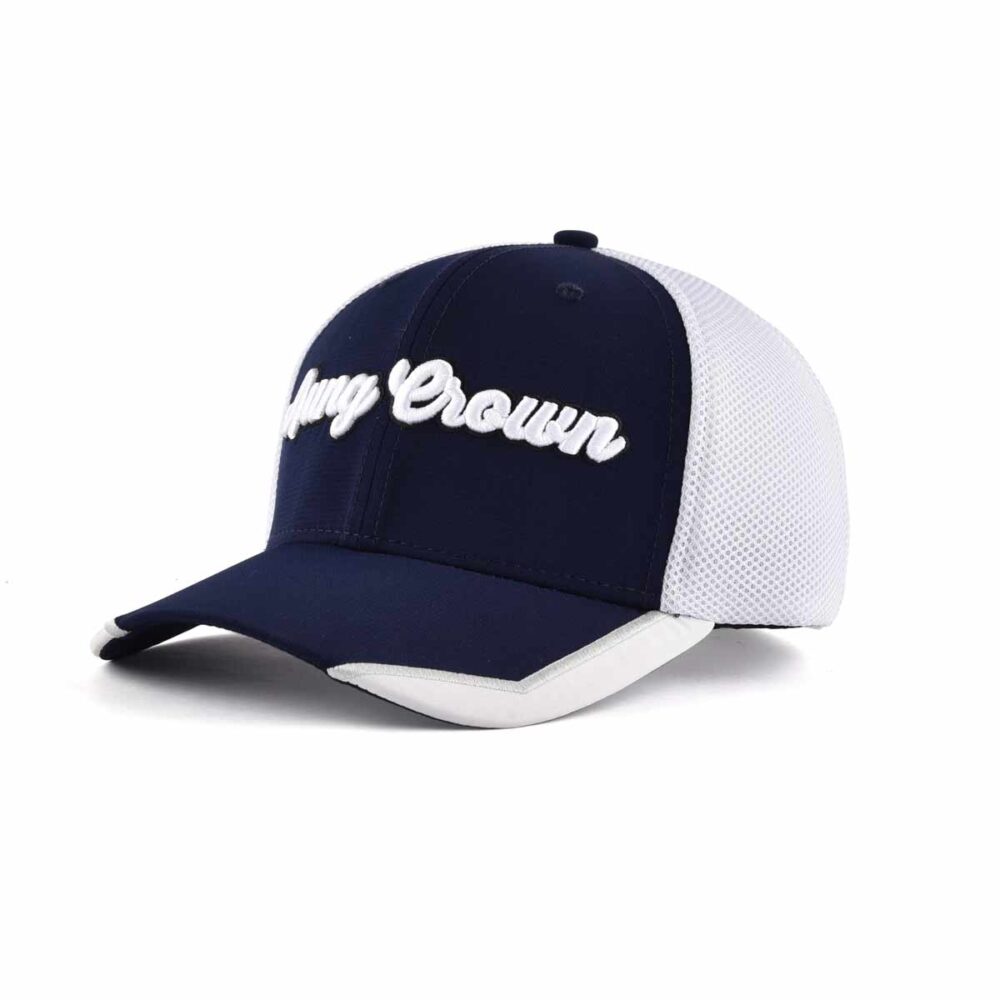Aung-Crown-mens-6-panel-white-and-blue-trucker-hat-KN2012121 Aung-Crown-mens-6-panel-white-and-blue-trucker-hat-KN2012121