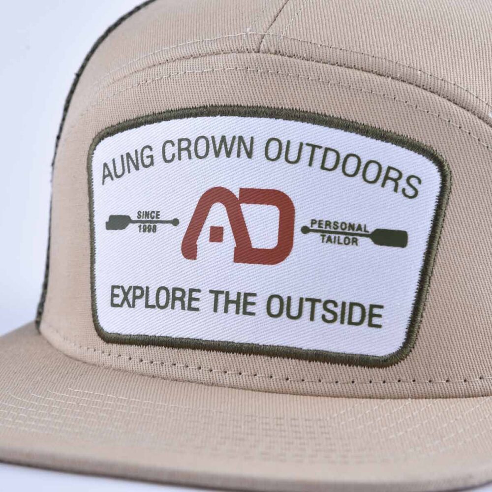 Aung-Crown-mens-7-panel-trucker-hat-with-a-flat-embroidery-patch-on-the-front-ACNA2011124 Aung-Crown-mens-7-panel-trucker-hat-with-a-flat-embroidery-patch-on-the-front-ACNA2011124