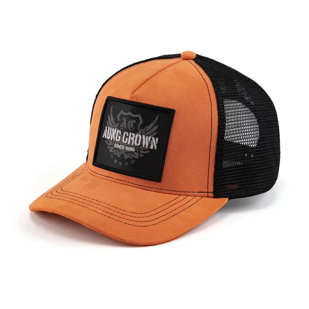 Aung-Crown-orange-noir-jeune-chapeau-camion-pour-l'extérieur-SFA-210415-2 Aung-Crown-orange-noir-jeune-chapeau-camion-pour-l'extérieur-SFA-210415-2