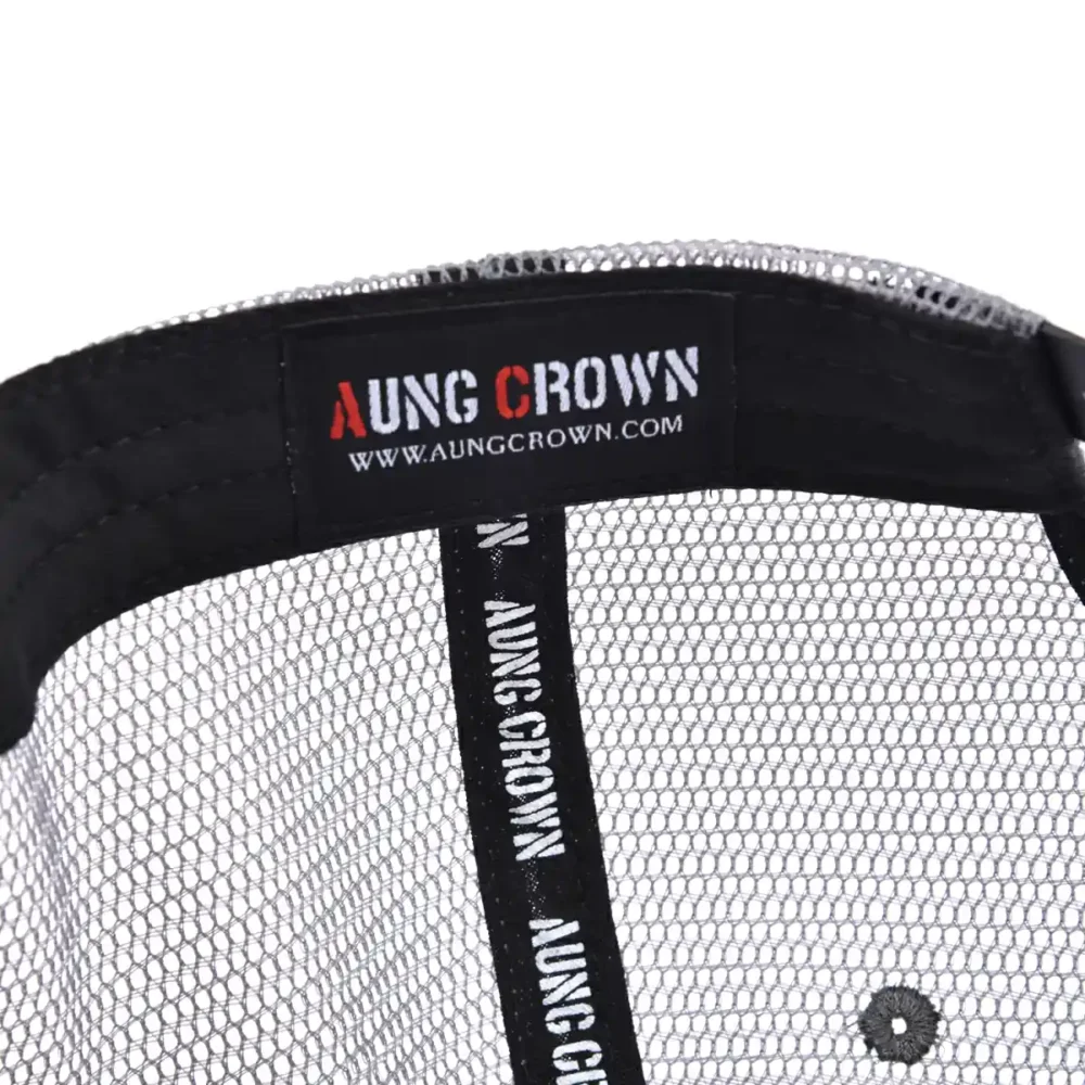Aung-Crown-Sombrero de camionero unisex blanco y negro con etiqueta interior en la sudadera-KN2103033 Aung-Crown-Sombrero de camionero unisex blanco y negro con etiqueta interior en la sudadera-KN2103033