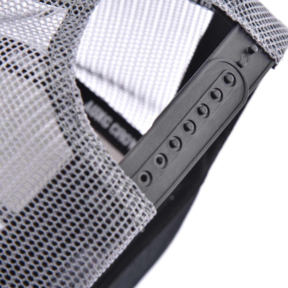 Aung-Crown-Sombrero de camioneta unisex blanco y negro con cierre a presión de plástico negro-KN2103033 Aung-Crown-Sombrero de camioneta unisex blanco y negro con cierre a presión de plástico negro-KN2103033