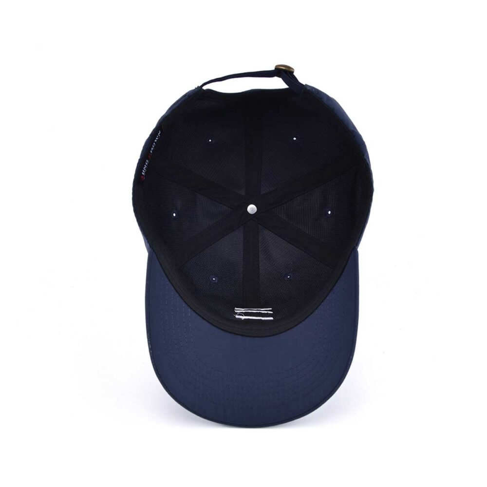 Buttom-view-of-dark-blue-nylon-baseball-cap-with-3-stripes-KN2102271 Buttom-view-of-dark-blue-nylon-baseball-cap-with-3-stripes-KN2102271