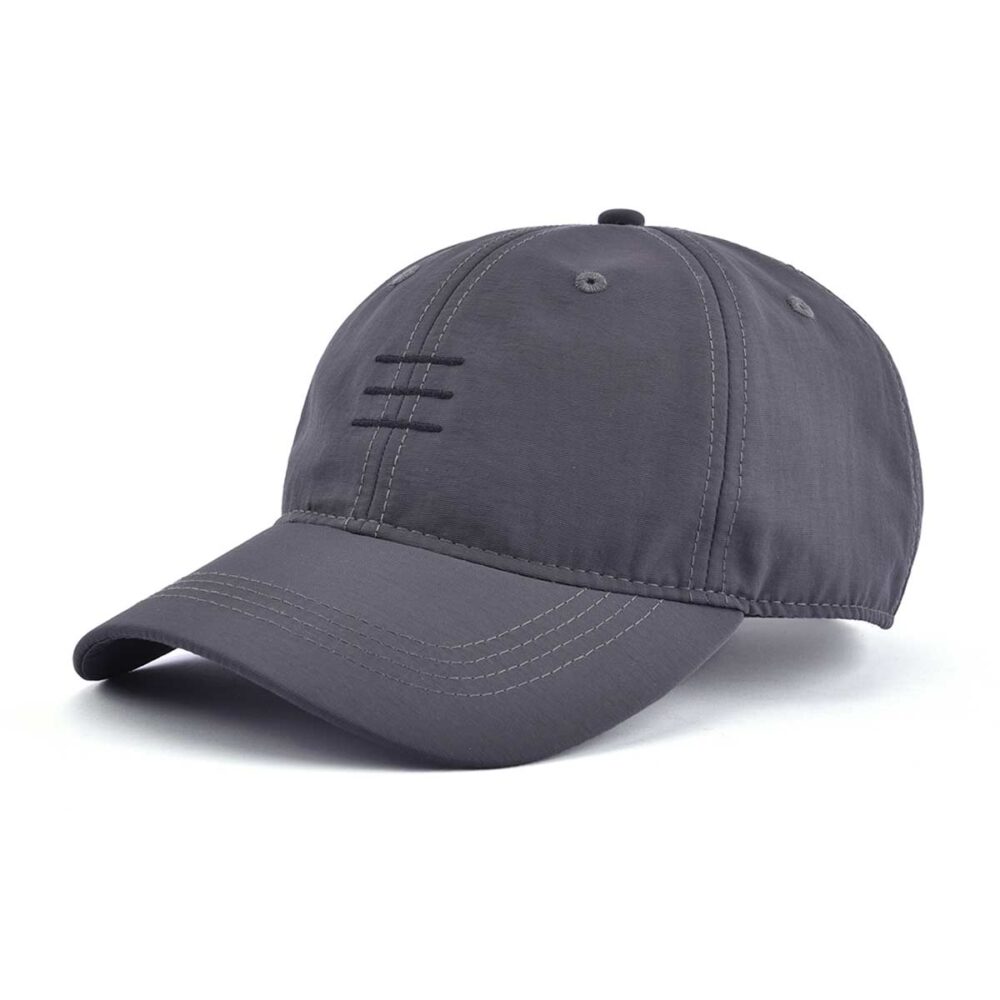 Left-view-of-grey-blue-nylon-baseball-cap-with-3-stripes-KN2102271 Left-view-of-grey-blue-nylon-baseball-cap-with-3-stripes-KN2102271