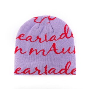 Bonnet à manchettes en acrylique Stitch personnalisé SFA-220923-10
