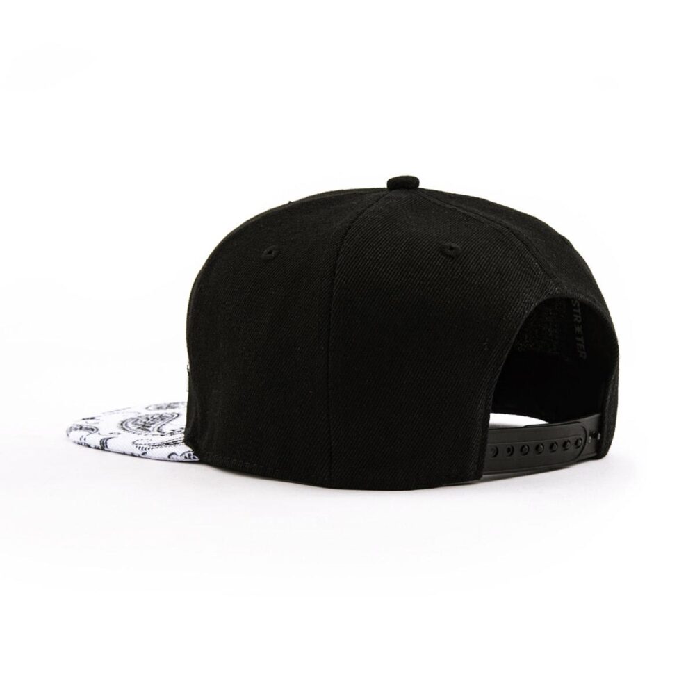 Chapéus Streeter-casual-black-and-white-snapback-hats-with-a-black-plastic-snap-closure-KN2102012 Chapéus Streeter-casual-black-and-white-snapback-hats-with-a-black-plastic-snap-closure-KN2102012