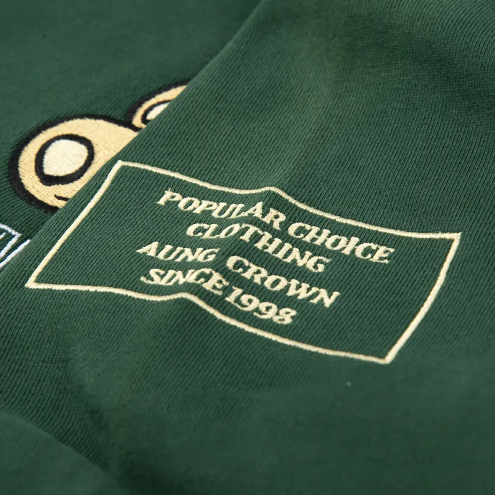 sudadera verde con bordado en la manga-KN2102261 sudadera verde con bordado en la manga-KN2102261