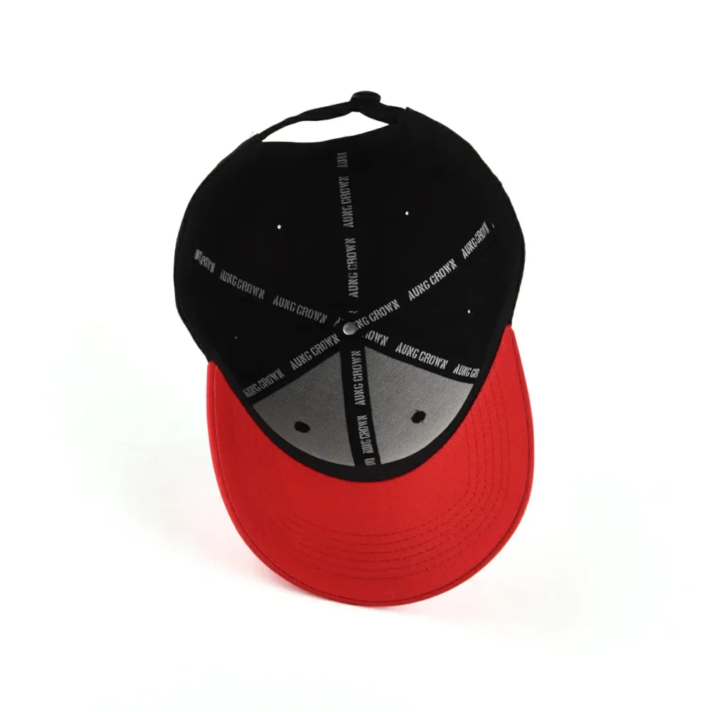 the-inner-sweatband-and-tapping-of-the-red-and-black-baseball-cap-KN20112505-1 the-inner-sweatband-and-tapping-of-the-red-and-black-baseball-cap-KN20112505-1