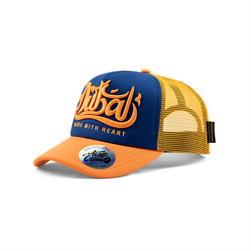 gorra trucker 5 paneles logo bordado