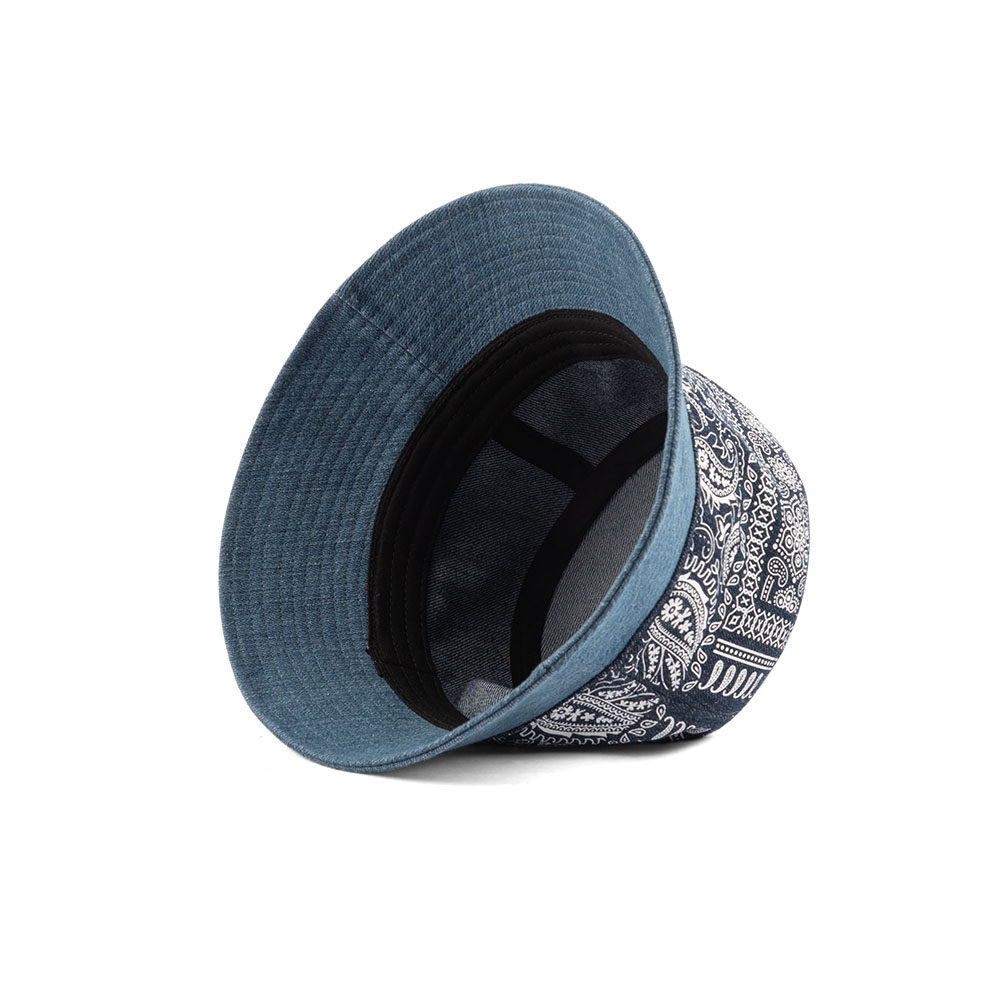 Chapeau baquet en denim paisley S2403-009 (1) Chapeau baquet en denim paisley S2403-009 (1)