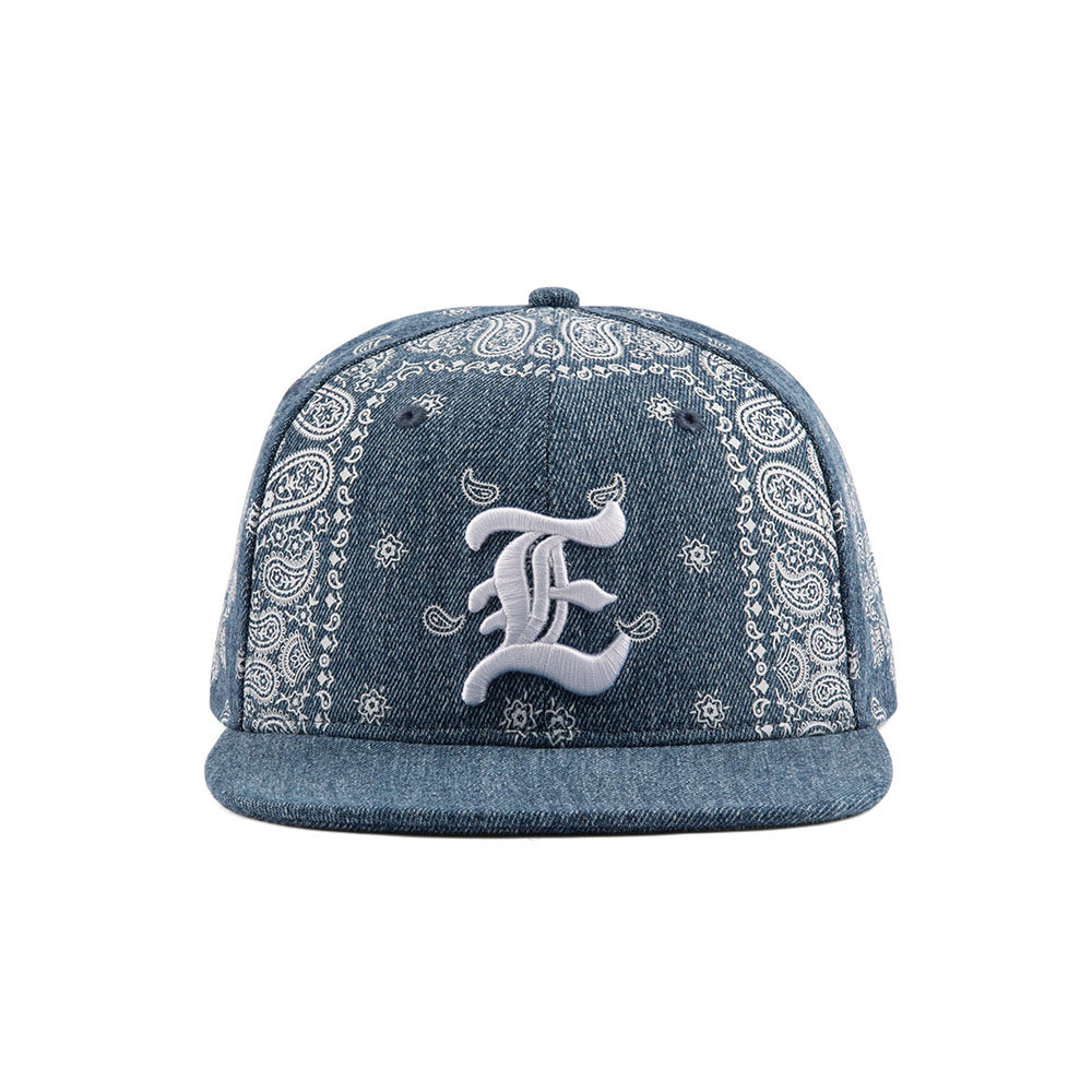 Джинсовая кепка с рюкзаком с пейсли S2403-001 (2) Джинсовая кепка с рюкзаком с пейсли S2403-001 (2)