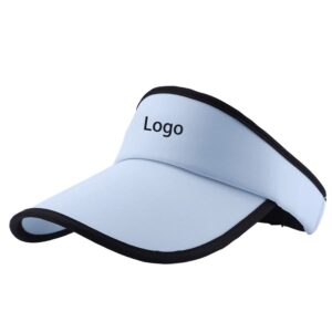 Personalized White Adjustable Embroidery Logo Sports Sun Visor Cap