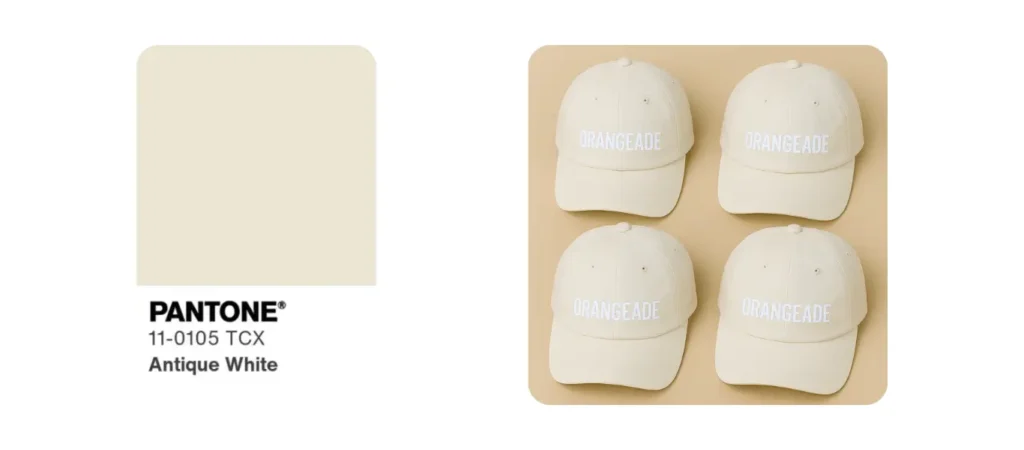 Antique White & Antique White Baseball Caps