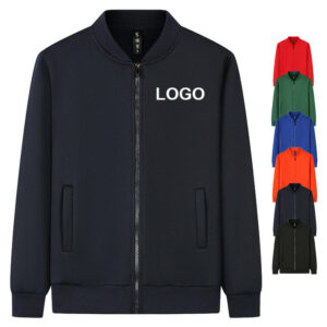 Logo personnalisé Blank Company Uniform Polyester Sportswear Jacket