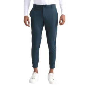 Großhandel Männer dunkelgrau Nylon elastische Manschetten Slim Fit Casual Pants