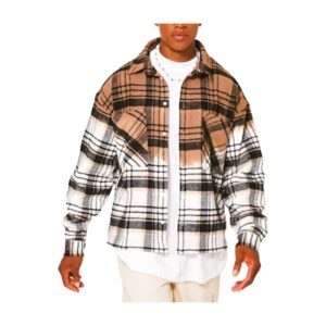 Chemise en velours personnalisée à manches longues en polyester/coton épais et chaud pour hommes