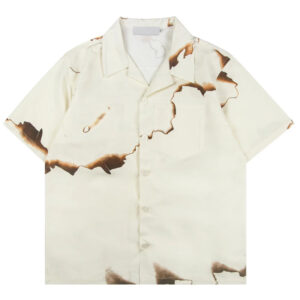 Summer Cotton Tie Dyed Short Sleeve Oversize Designer Shirt