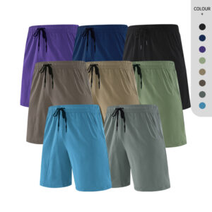 Men's Blank Polyeste Sports Anti-wrinkle Fitness Gym Shorts