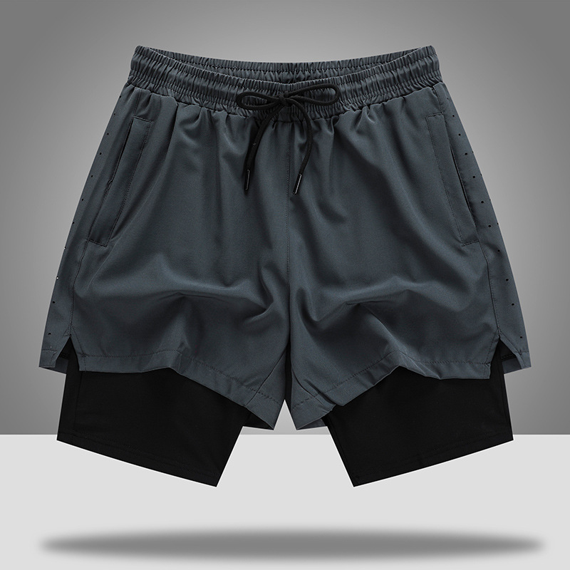 Short Cargo En Polaire Homme - Coton Doux - 5 Poches - Cordon Serrage - Pour Gym, Détente, Loisirs