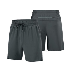Men's Polyester Shorts Gym Sweat Shorts With Zipper Pocket