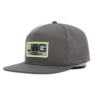 Laser Cut Hole Embroidery Logo 7 Panel Waterproof Polyester Snapback Cap