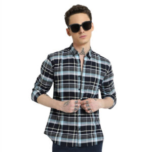 Chemise à manches courtes en coton tricoté et boutonné pour hommes