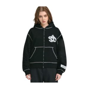 Sudadera bordada personalizada de algodón estilo Y2K Unisex Oversized