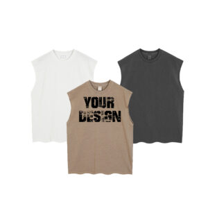 Custom Cotton O-Neck Anti-wrinkle Oversized Tank Top for Men