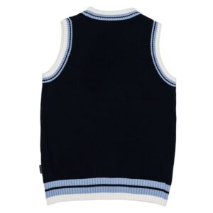 OEM V Neck Sleeveless Polyester Jacquard Knitted School Tank Top