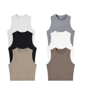 Solide Farbe Baumwolle leichtes atmungsaktives Damen Tank Top