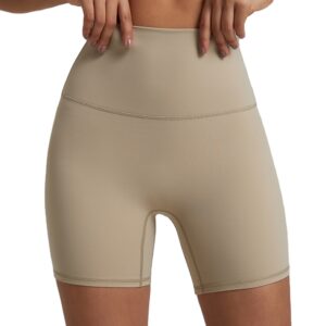 Super Soft Spandex / Nylon Women High Waist Compression Shorts