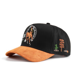 Casquette de baseball en daim à la mode pour hommes avec logo brodé 3D personnalisé