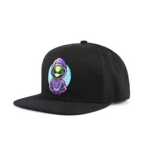 Custom Cotton 6 Panel Adjustable Structured High Crown Snapback Cap (Casquette à visière courte en coton)
