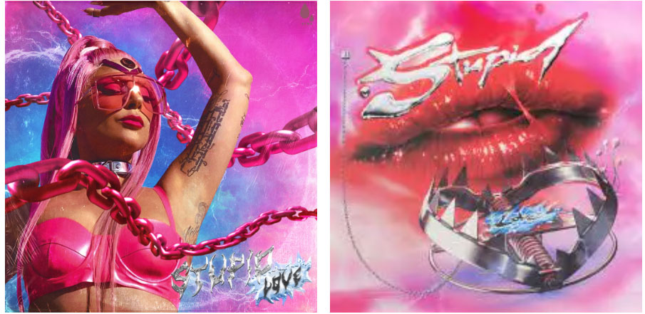▲Le look rebelle rose fluo de Lady Gaga