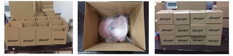 To prevent your item from being deformed or damaged due to squeezing during express delivery, we will package custom made hats with (moisture-proof plastic bags + extra-thick cardboard boxes).