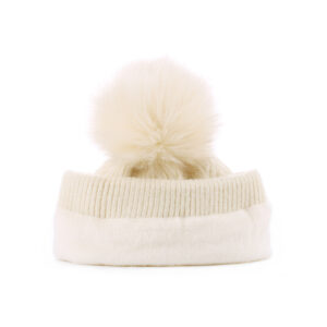 Women's Autumn Winter Acrylic Knit Rhinestone Soft Fleece Lining Pom Pom Beanie