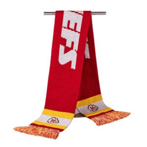 Custom Knitted Polyester Soccer Scarf for Football Fans