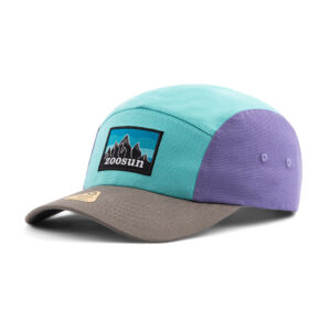 Eco-Friendly 5-Panel Canvas Baseball Cap with Custom Woven Patch