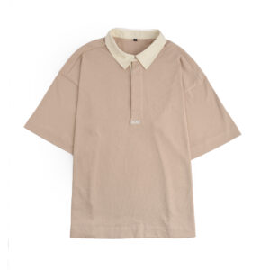 Custom 220 GSM 100% Cotton Oversized Polo Shirt with Embroidered Logo