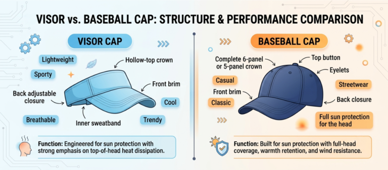 Comparación detallada entre gorras de visera y gorras de béisbol